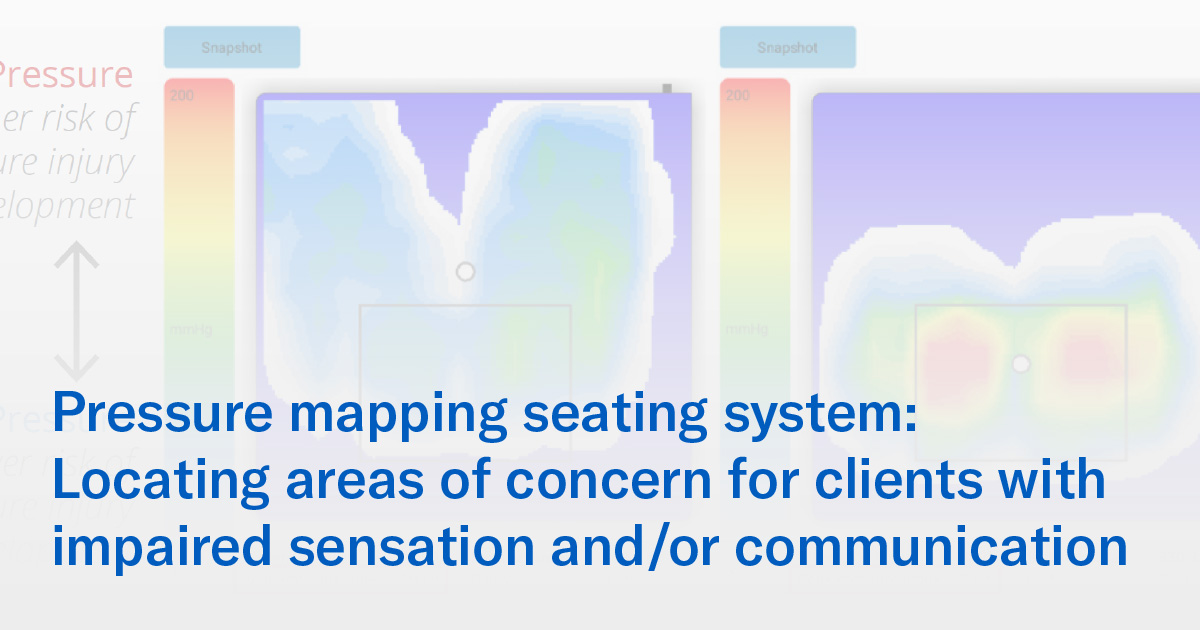 Pressure mapping seating system Locating areas of concern for clients